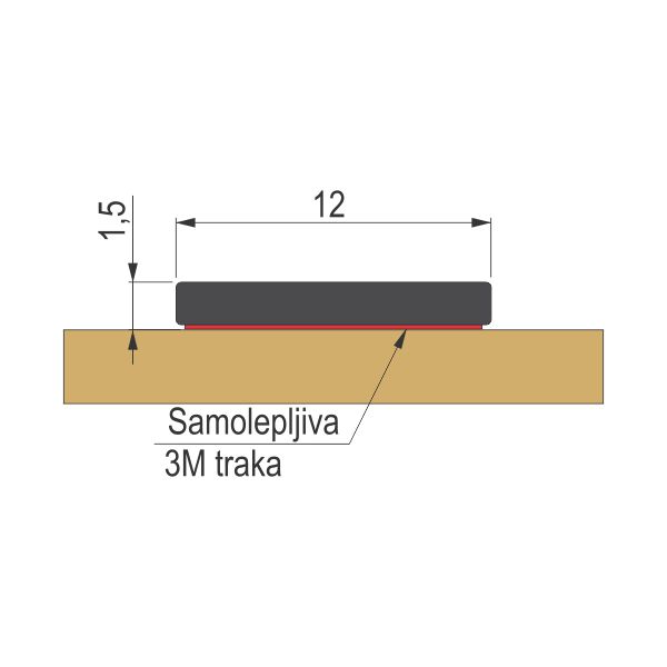 FLAH 12x1.5mm dekorativni profili - Samolepljivi