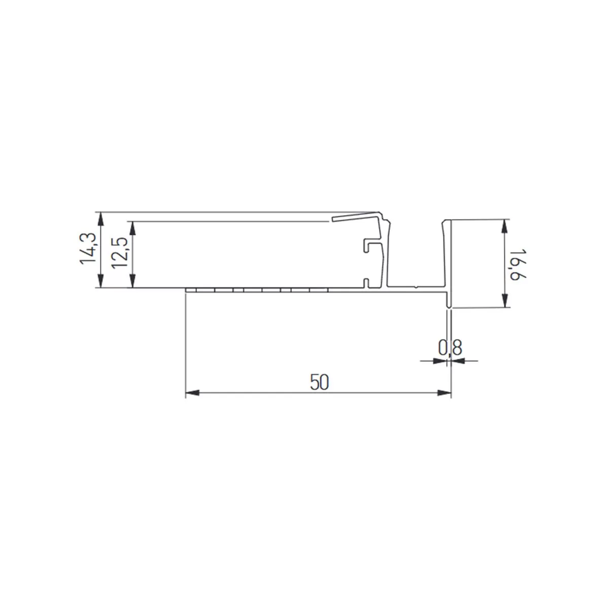 LED GLAX GIPS 90st. spolj. AL SM 3m